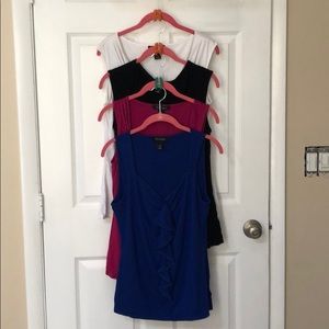 WHBM 4 shirts great under cardigans or blazers